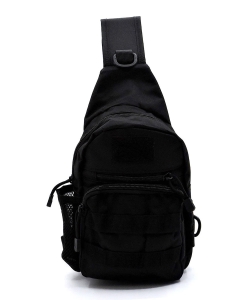 Military Canvas SLing Backpack TR1710 BLACK